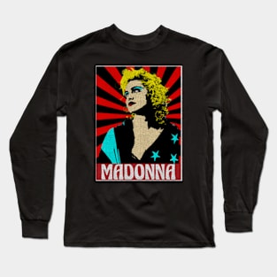 Madonna 80s Pop Art Style Long Sleeve T-Shirt